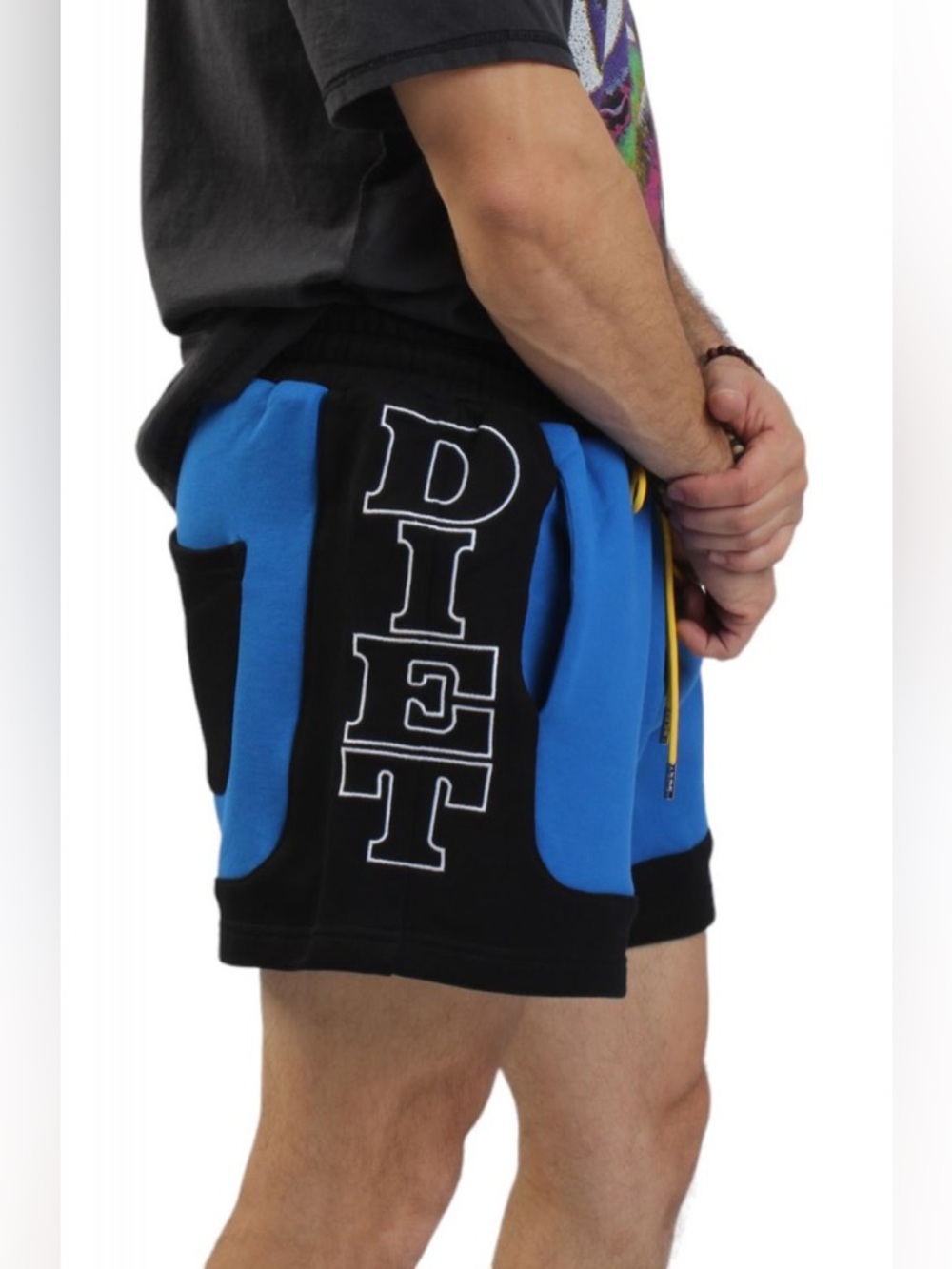 Diet Starts Monday Blue French Terry Row Shorts (NWT)